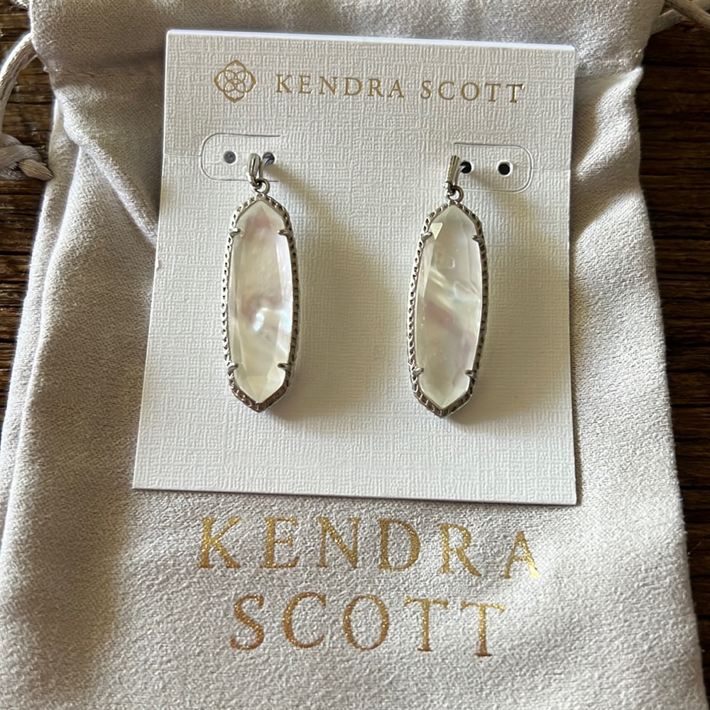 Ivory Mother Of Pearl Kendra Scott Dangle Earrings